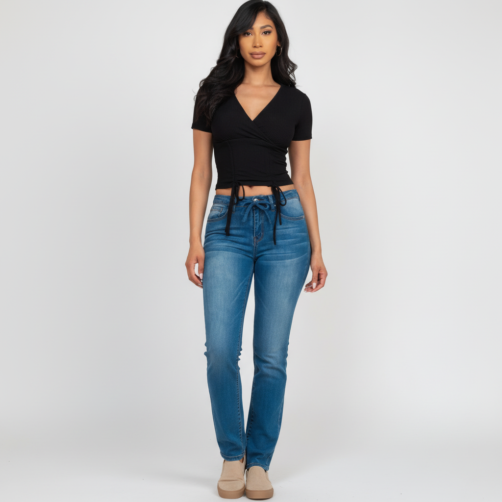 Chic Ribbed String Top