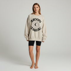 Lunar Essence Fleece Crew – Moon Tribe Graphic Sweatshirt
