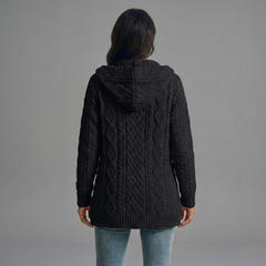 Knit Hoodie Jacket - back view