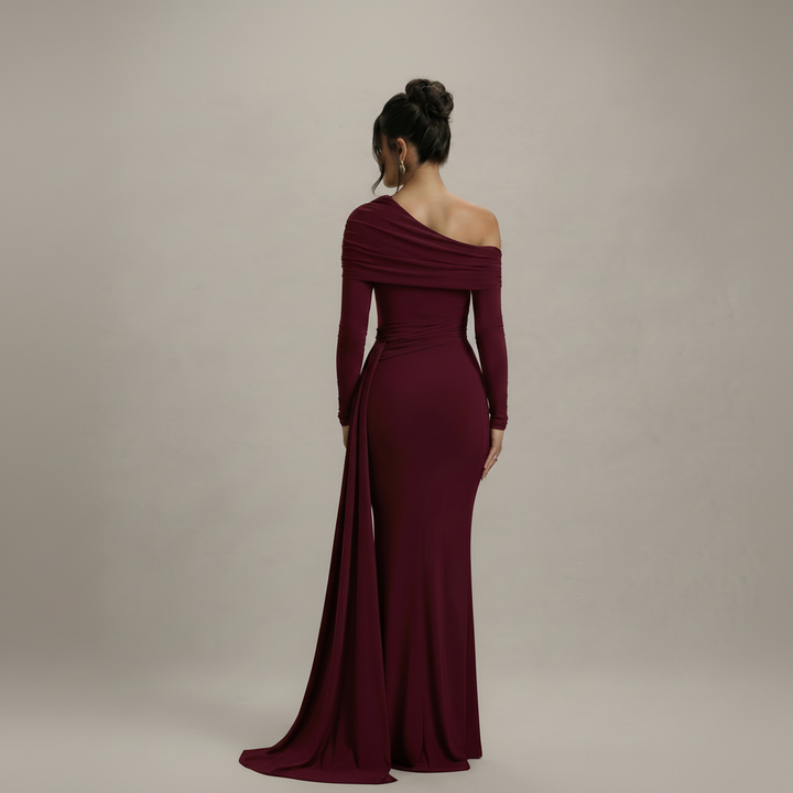 One-Shoulder Maxi Dress - side view