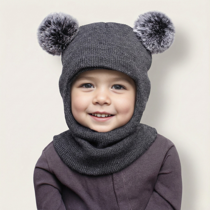 Toddler Knit Beanie Hat (1-3 years) - detail view
