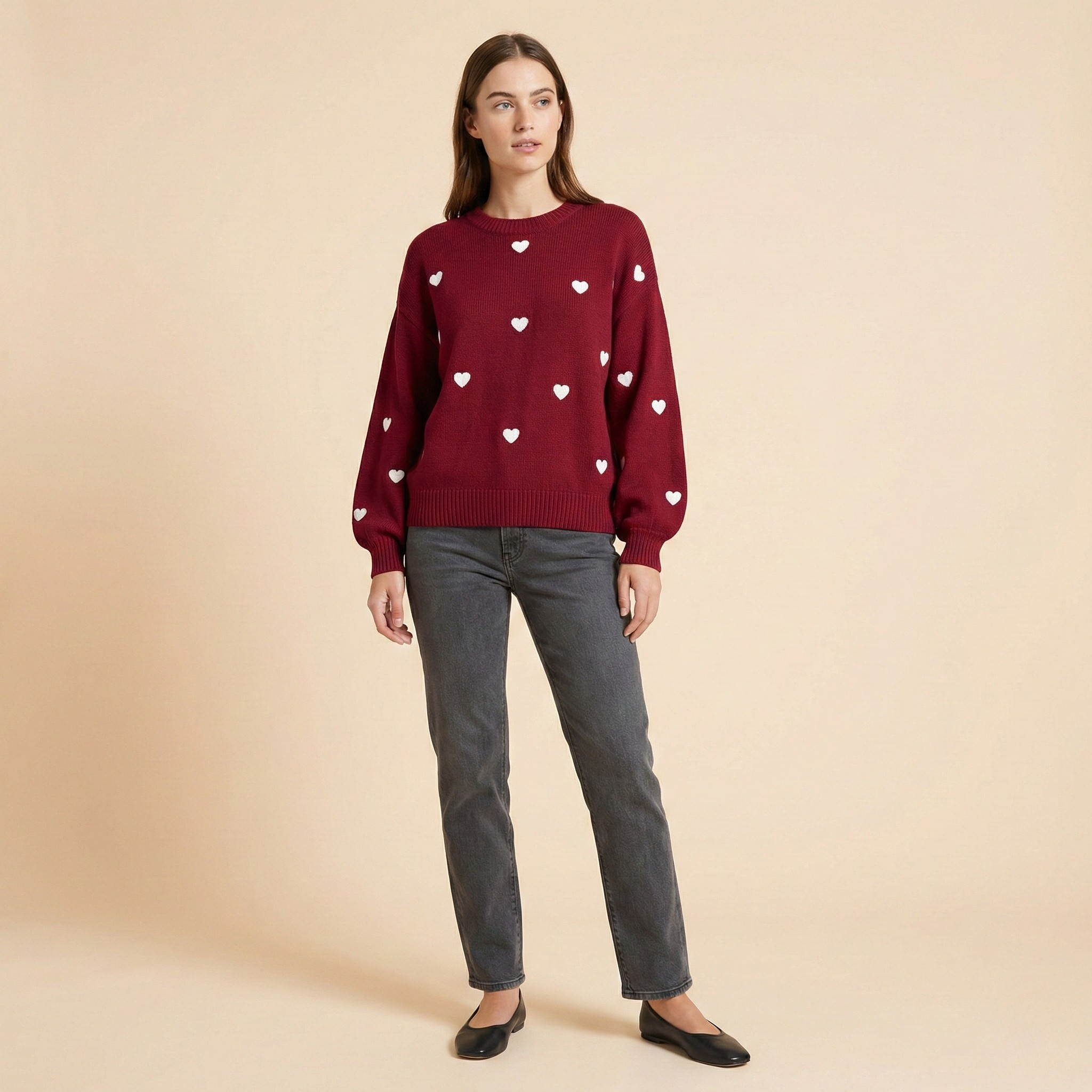 Little Heart Knit Pullover - close-up