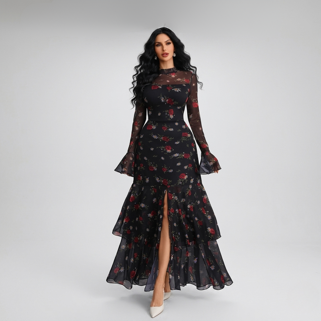 Elegant Slit Evening Gown
