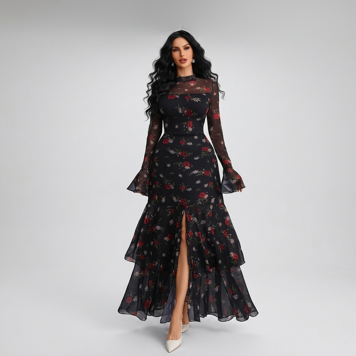 Elegant Slit Evening Gown
