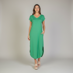 Batwing Pocket Maxi Dress