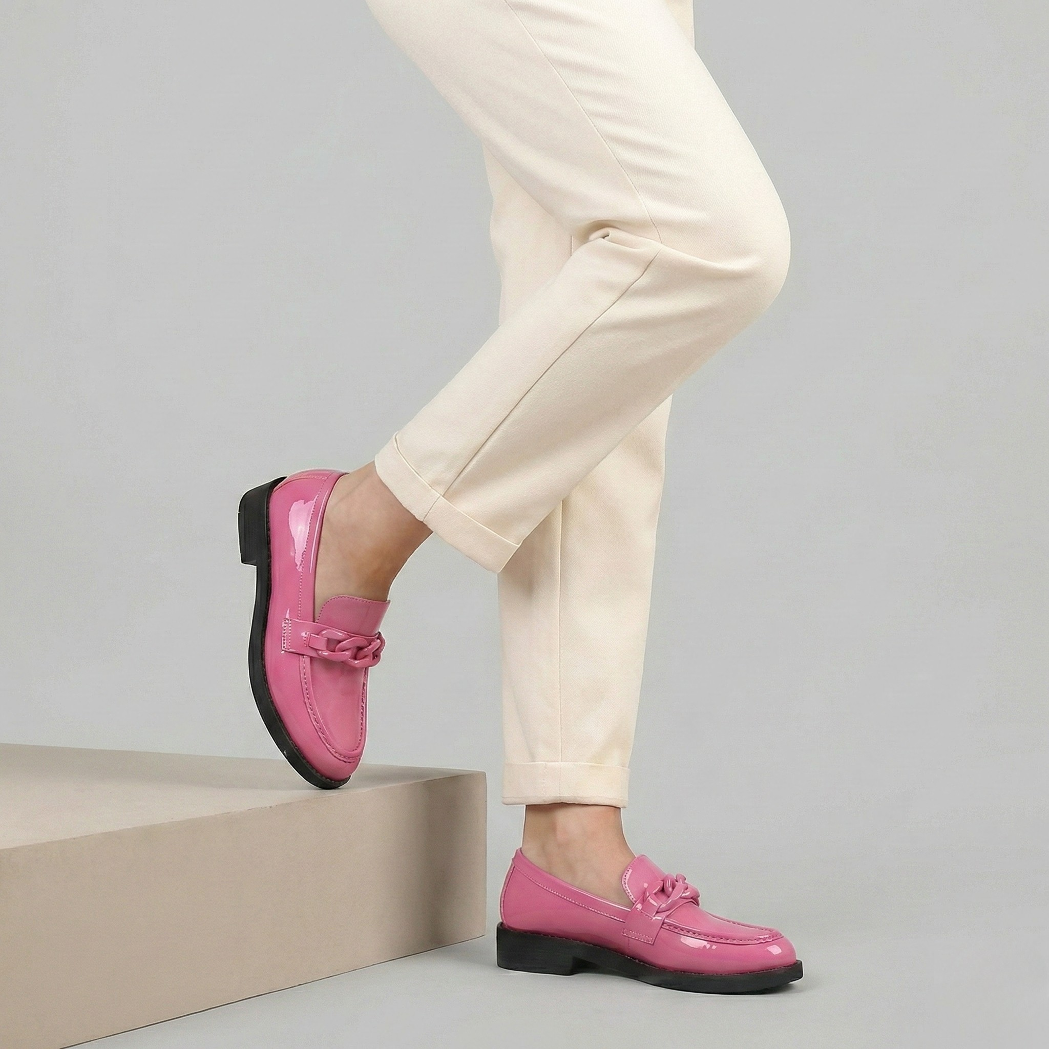 Chunky Chain Loafers - detail view