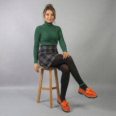 Bowknot Retro Thick-Soled Shoes - side view
