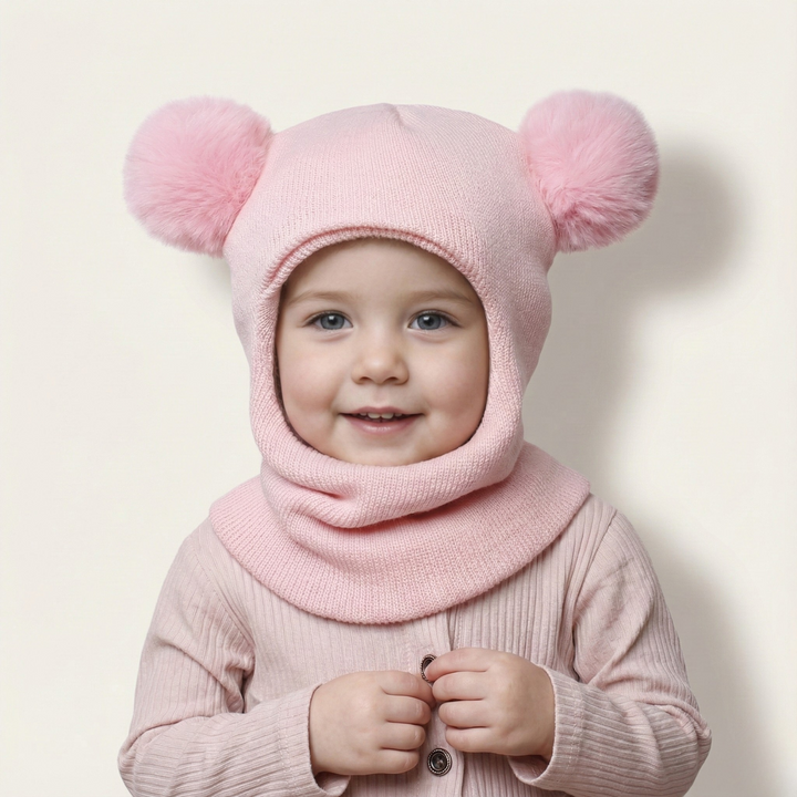 Toddler Knit Beanie Hat (1-3 years) - back view