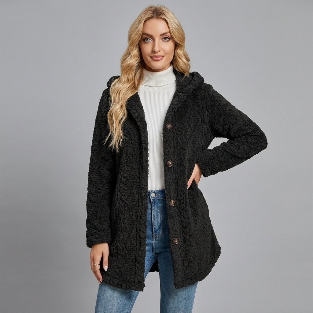 Knit Hoodie Jacket - fabric detail