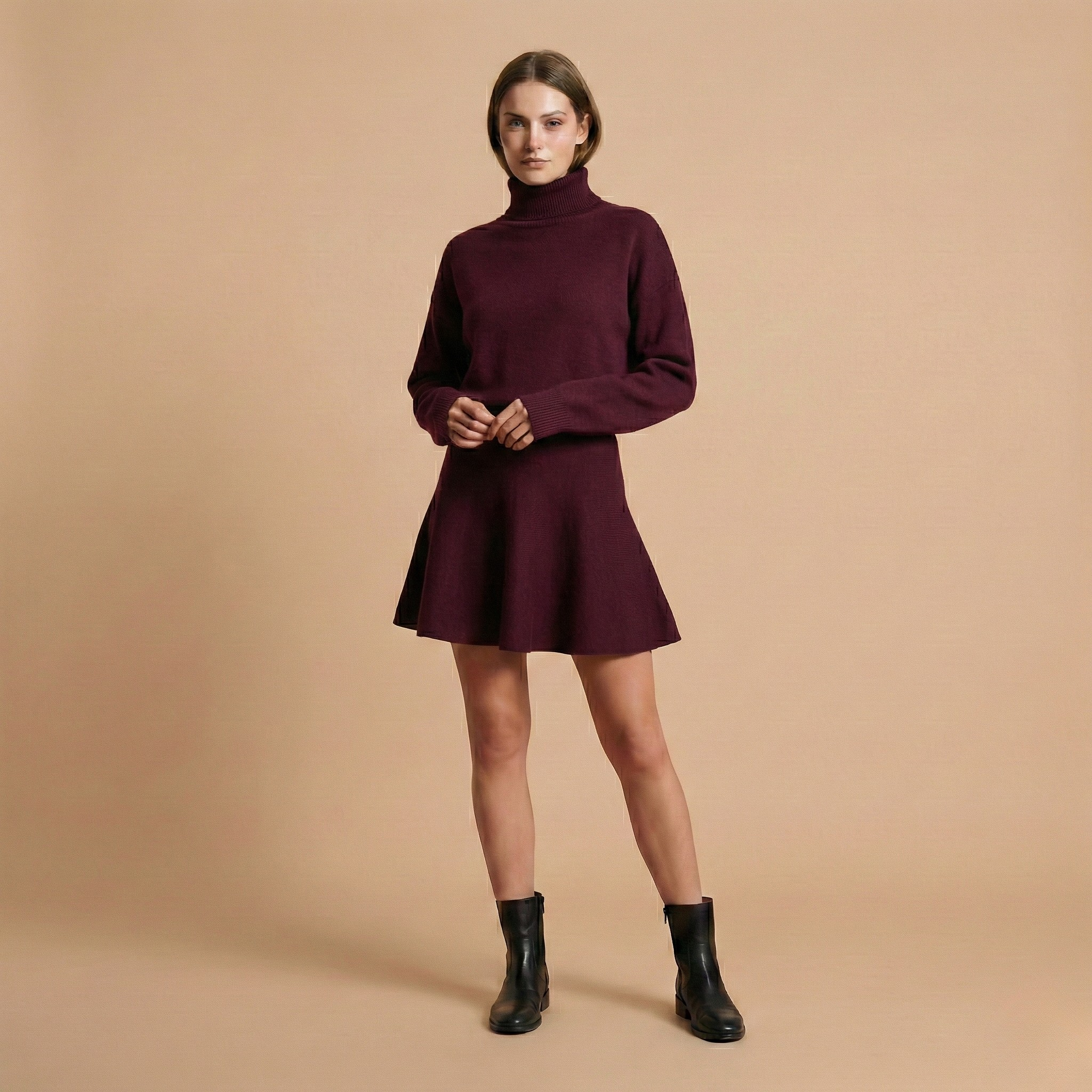 Timeless Elegant Short Dress - front view