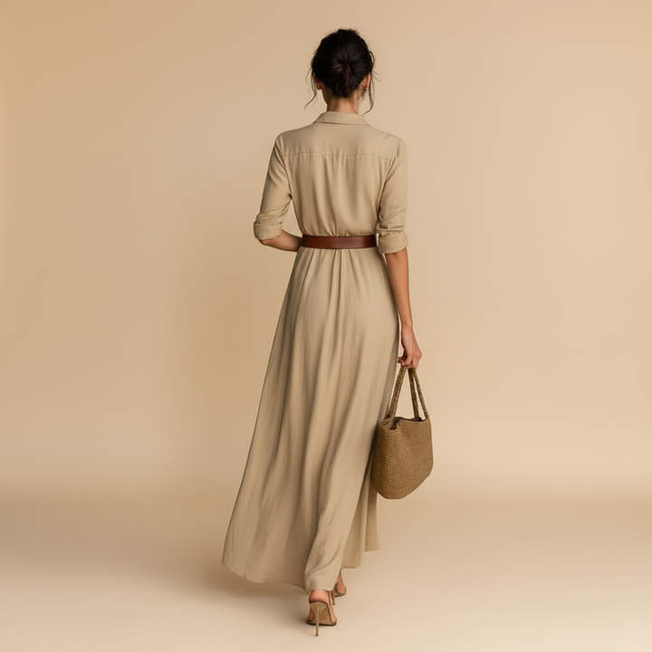 Ruched Maxi Dress - close-up