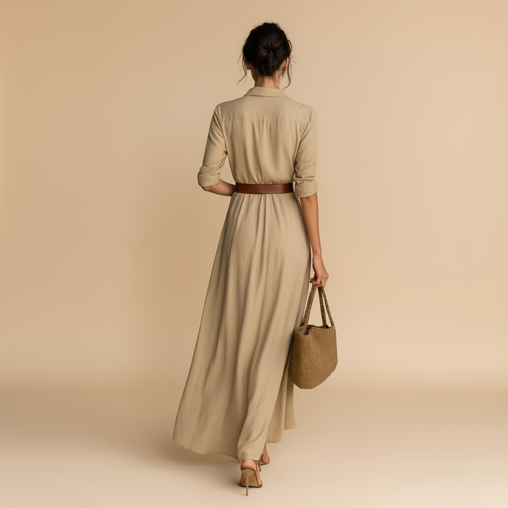 Ruched Maxi Dress - close-up