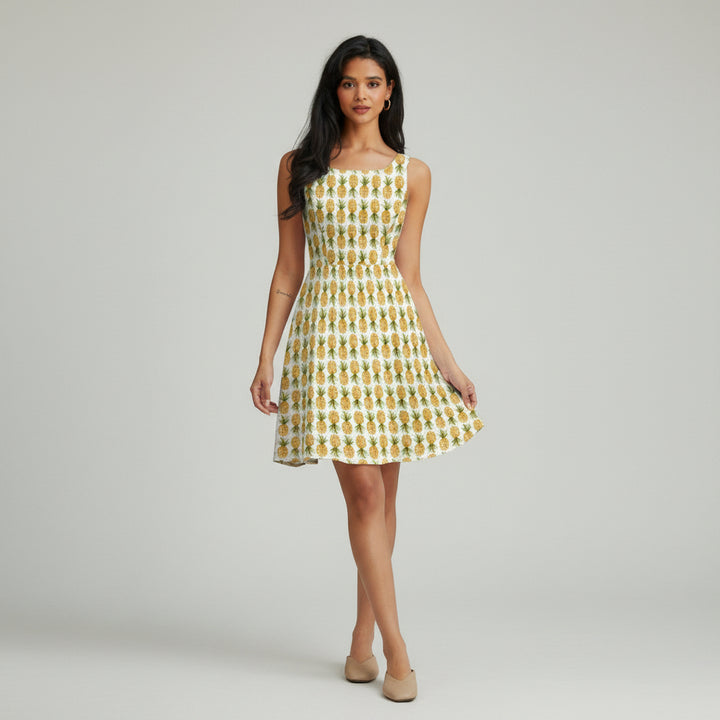 Pineapple Skater Dress