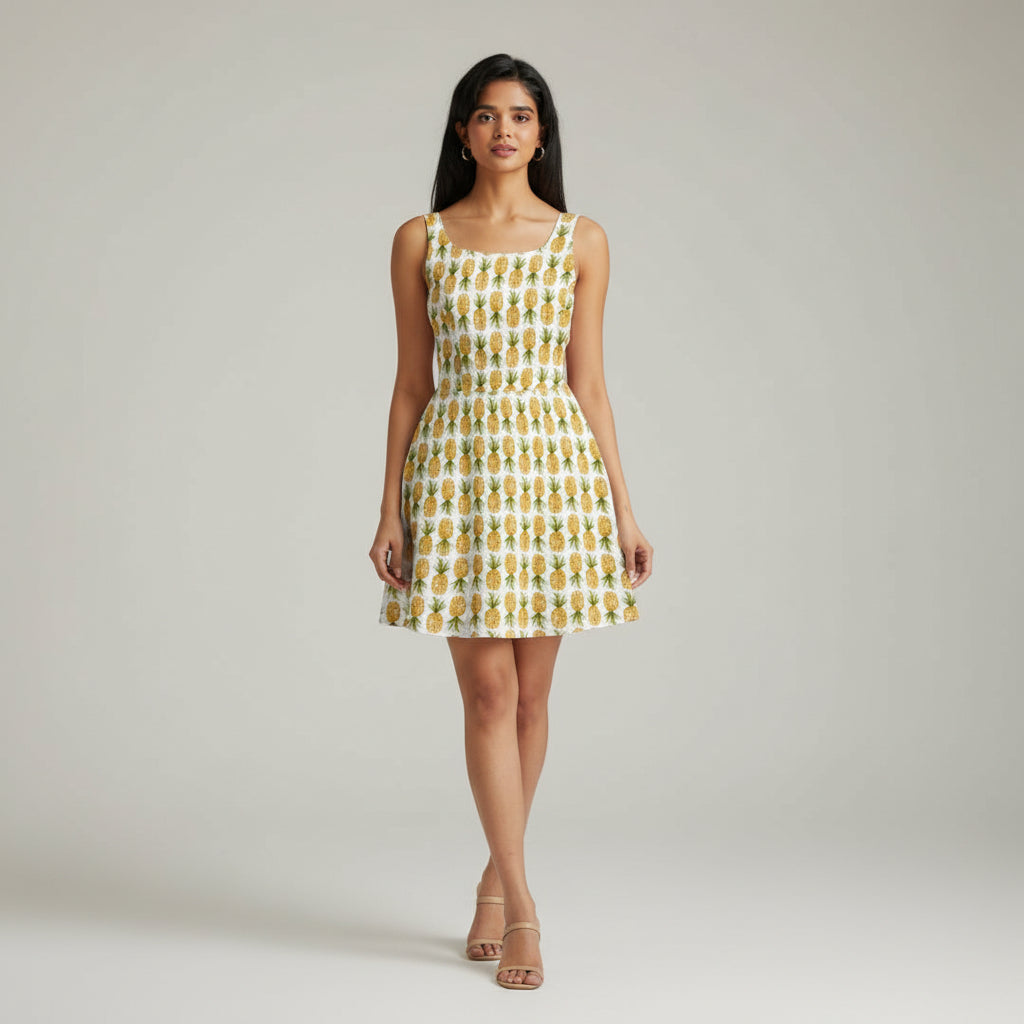Pineapple Skater Dress