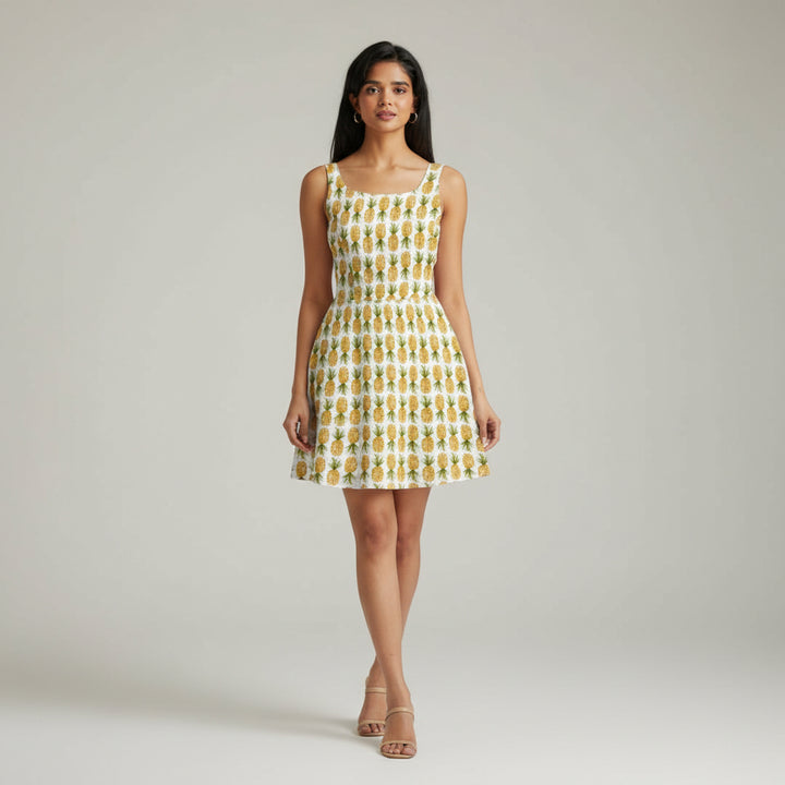 Pineapple Skater Dress