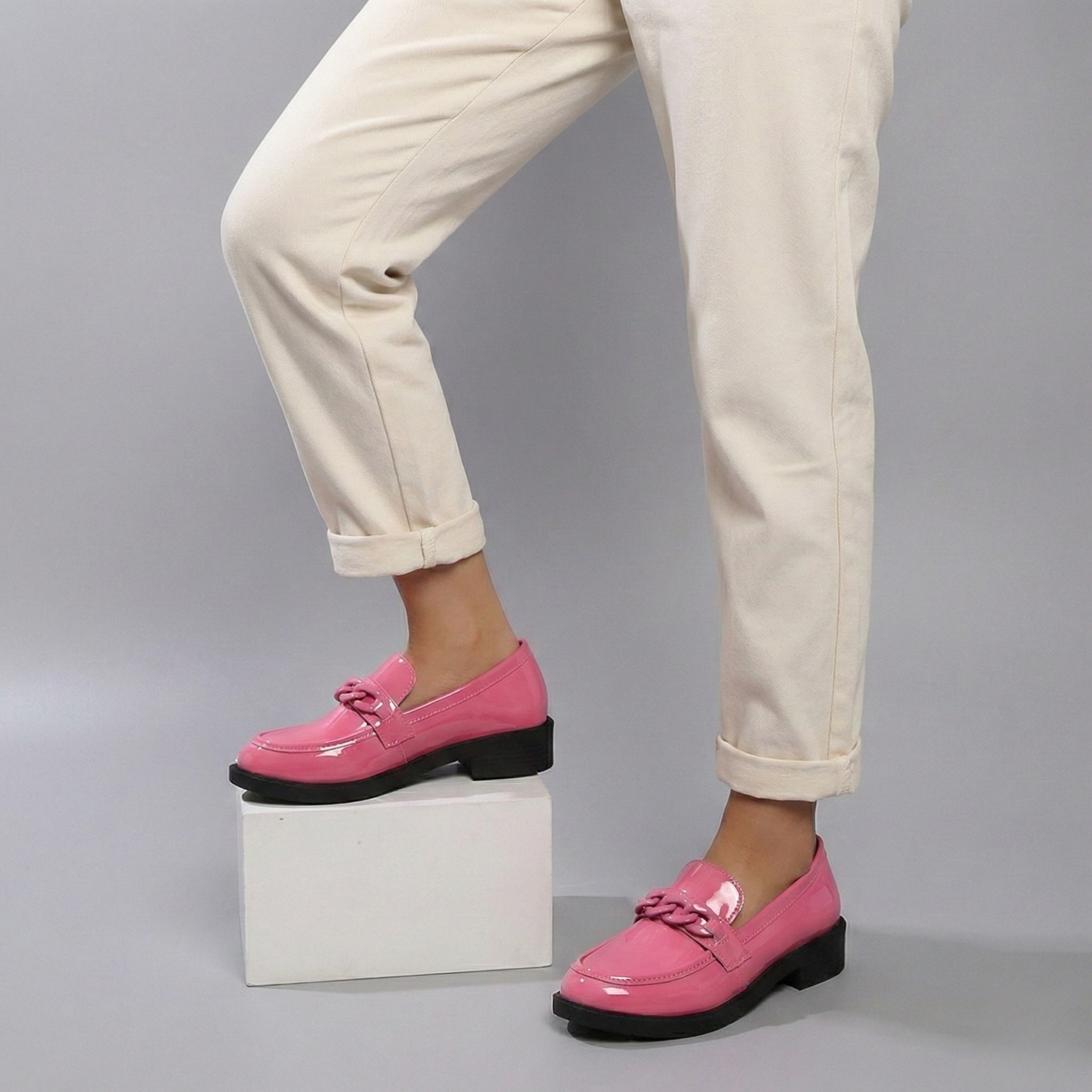 Chunky Chain Loafers - styled look