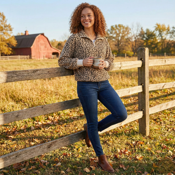 Autumn Farm with Red Barn