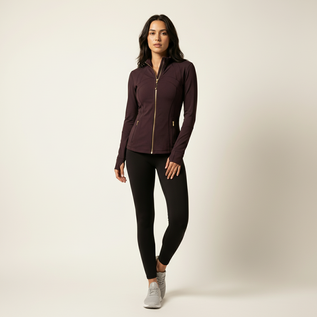 Black Plum Variant of Quick Dry Long Sleeve Jacket