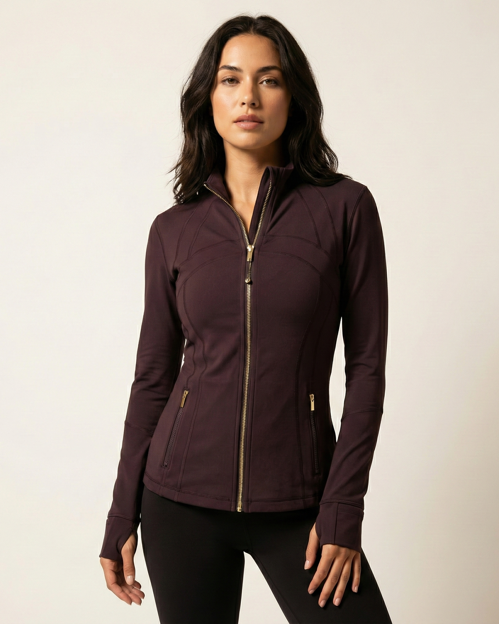 Black Plum Variant of Quick Dry Long Sleeve Jacket