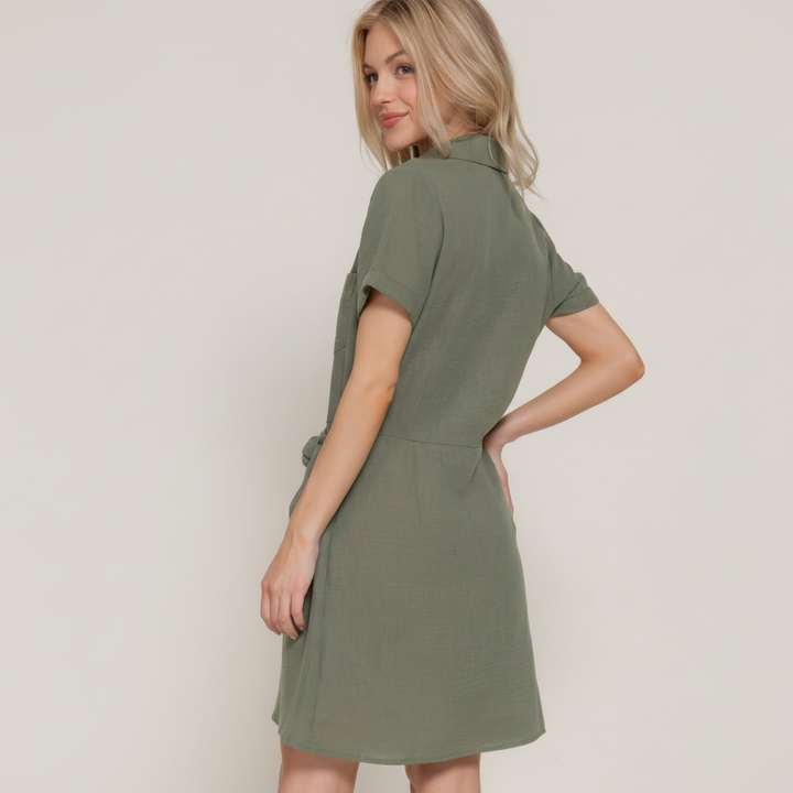 Side Bow Mini Dress - side view