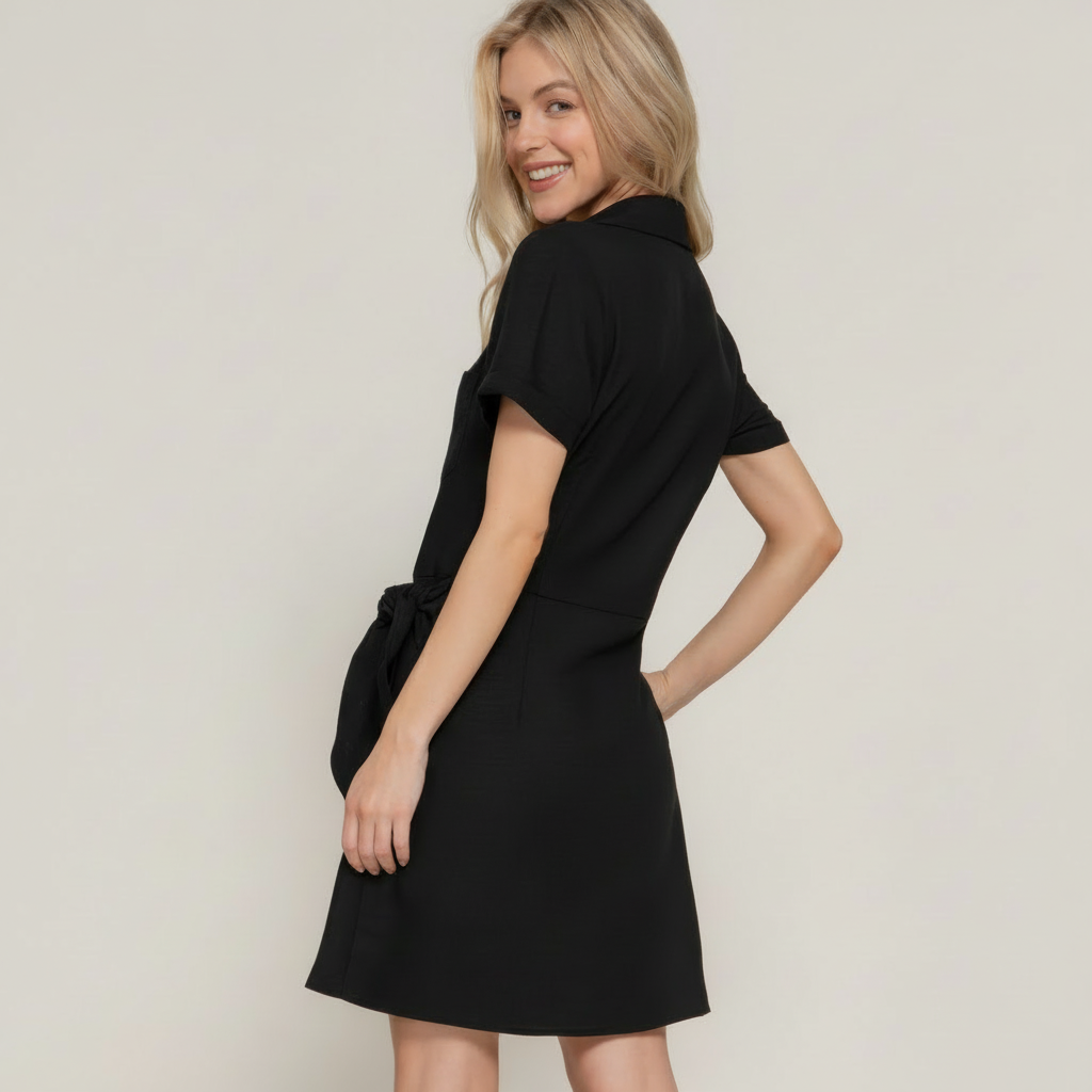Side Bow Mini Dress - detail view