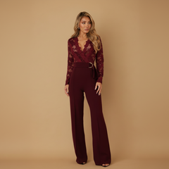 Crochet Long Sleeve Jumpsuit - styled look