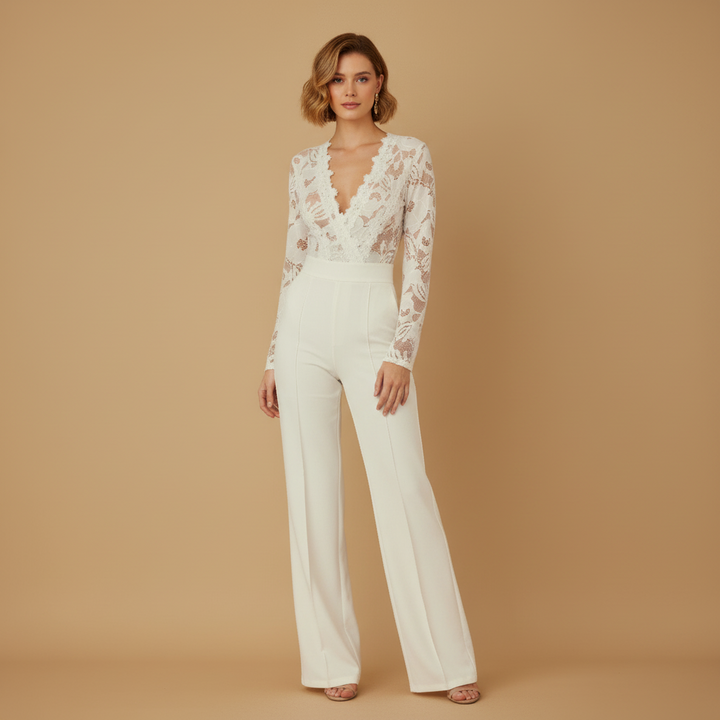 Crochet Long Sleeve Jumpsuit - colour option