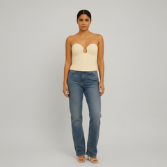 Sleek Knit Tube Top - side view