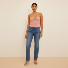 Sleek Knit Tube Top - back view