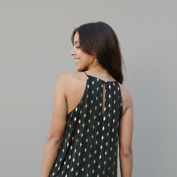 Ruffle Halter Dress - detail view