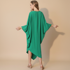 Matte Crepe One-Sleeve Dress - fabric detail
