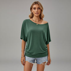 Classic Loose Fit T-Shirt for women in Green Forest