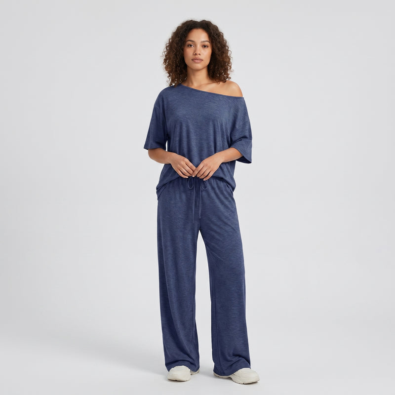 Off Shoulder Wide Leg Casuals