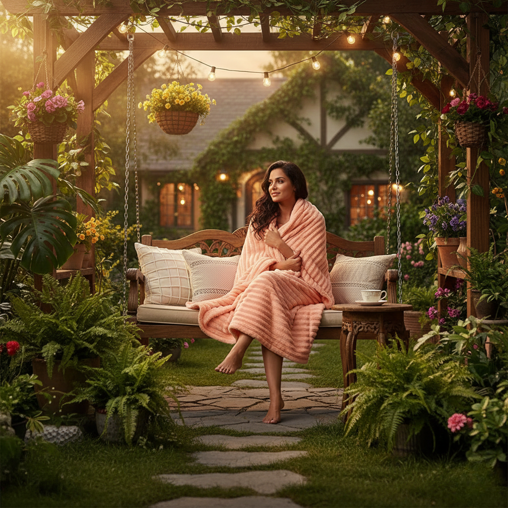 Evening Serenity on the Porch Swing