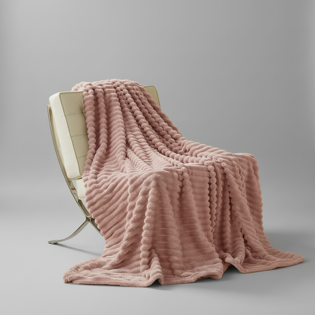 Fluffy Warm Plush Blanket - side view