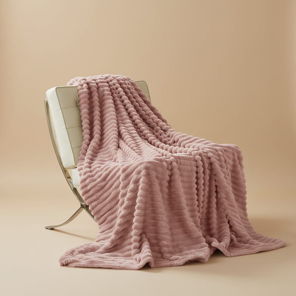 Fluffy Warm Plush Blanket - side view
