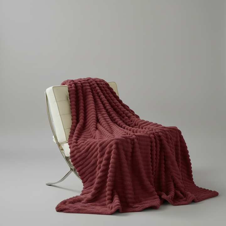 Fluffy Warm Plush Blanket - back view