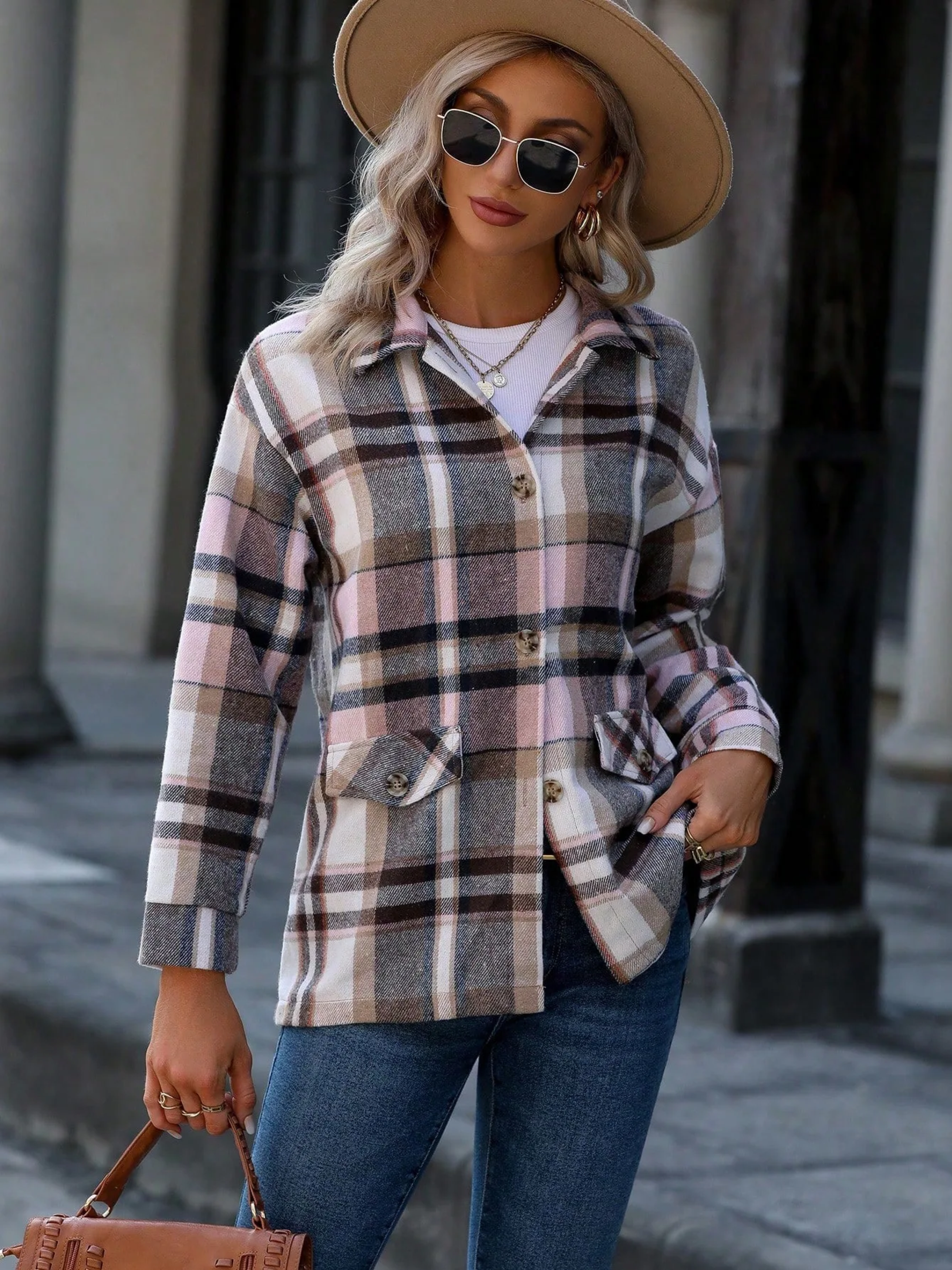 Plaid Shacket Jacket