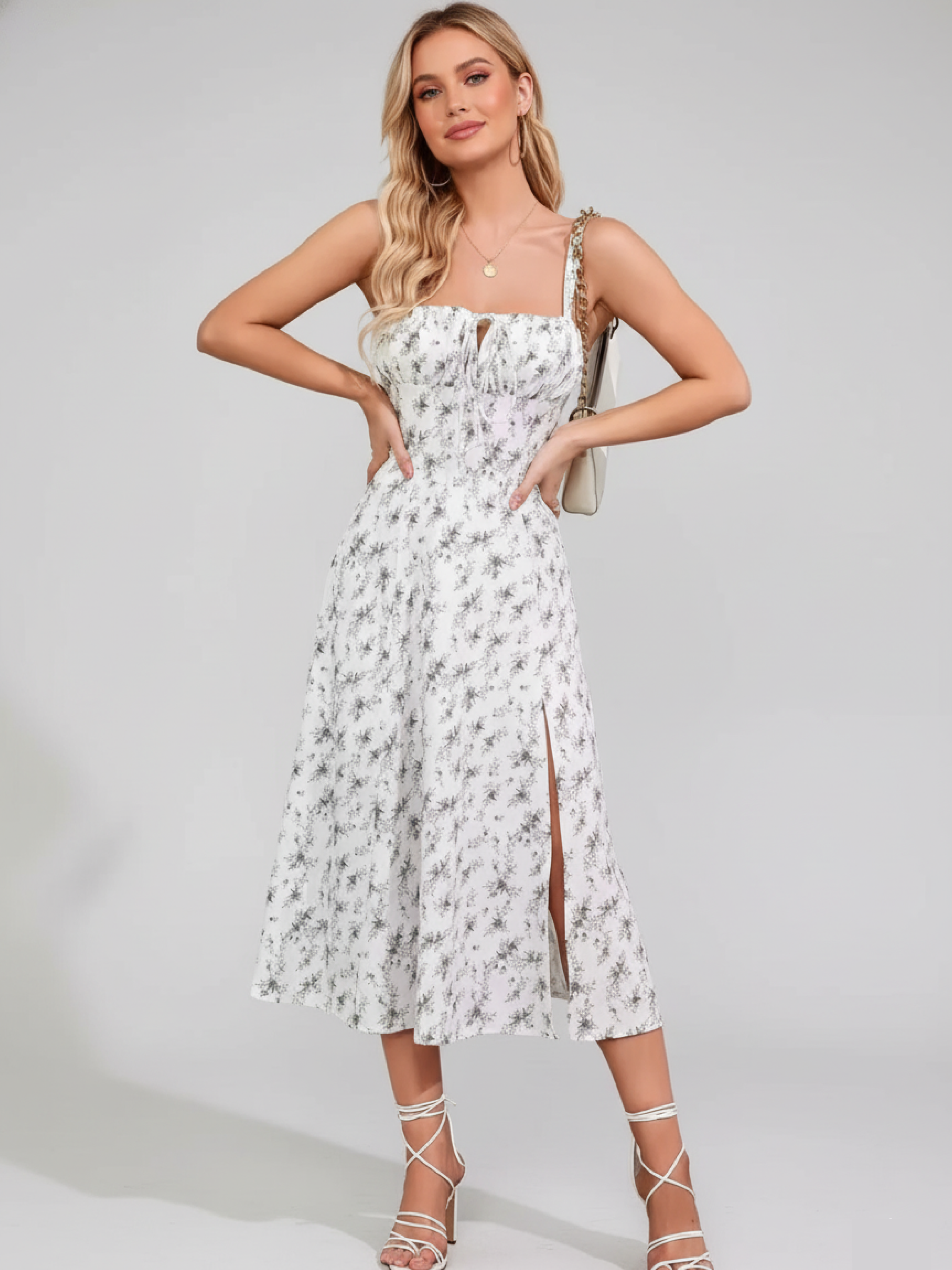Lace-up Suspender Dress