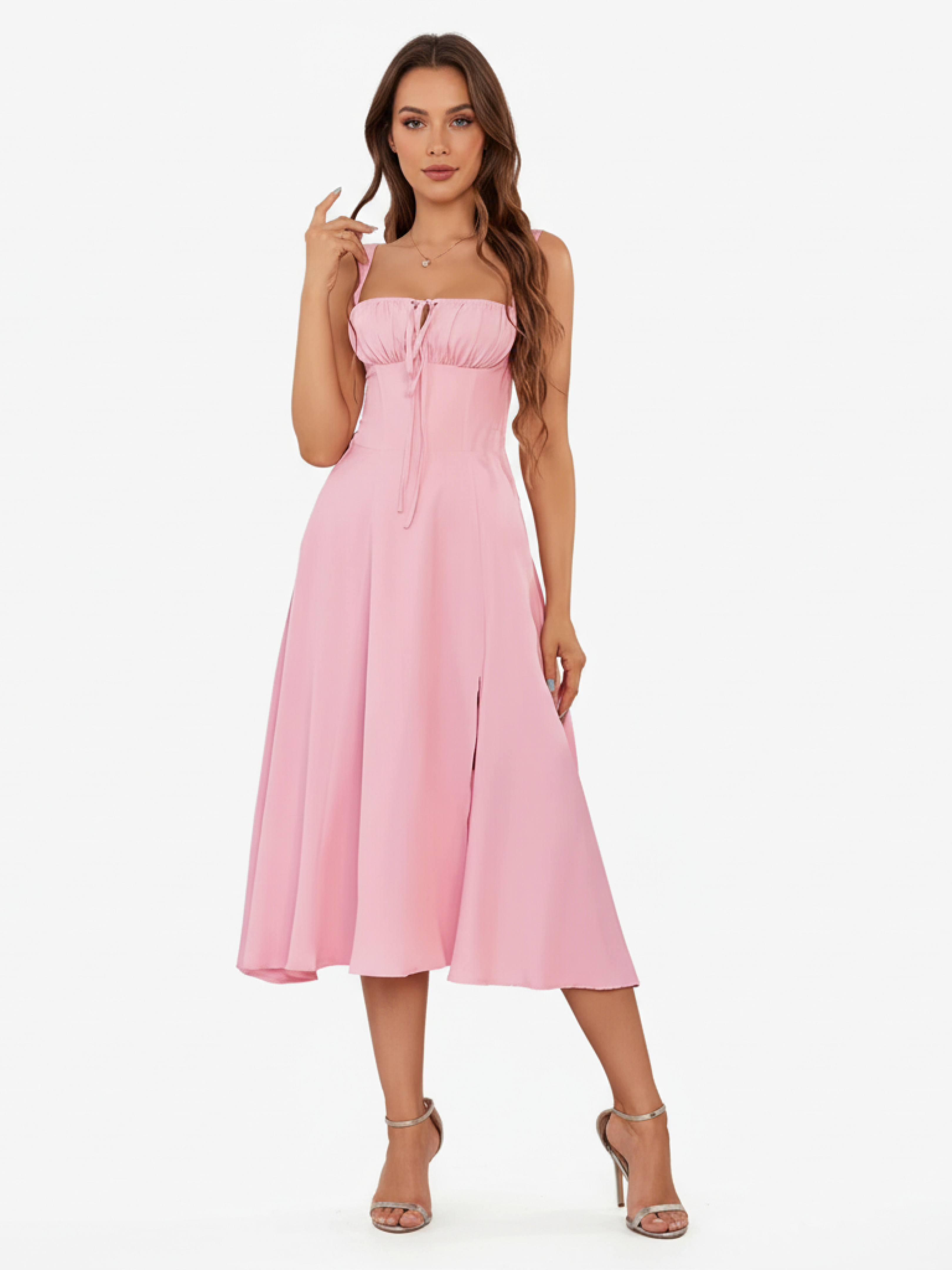 Lace-up Suspender Dress