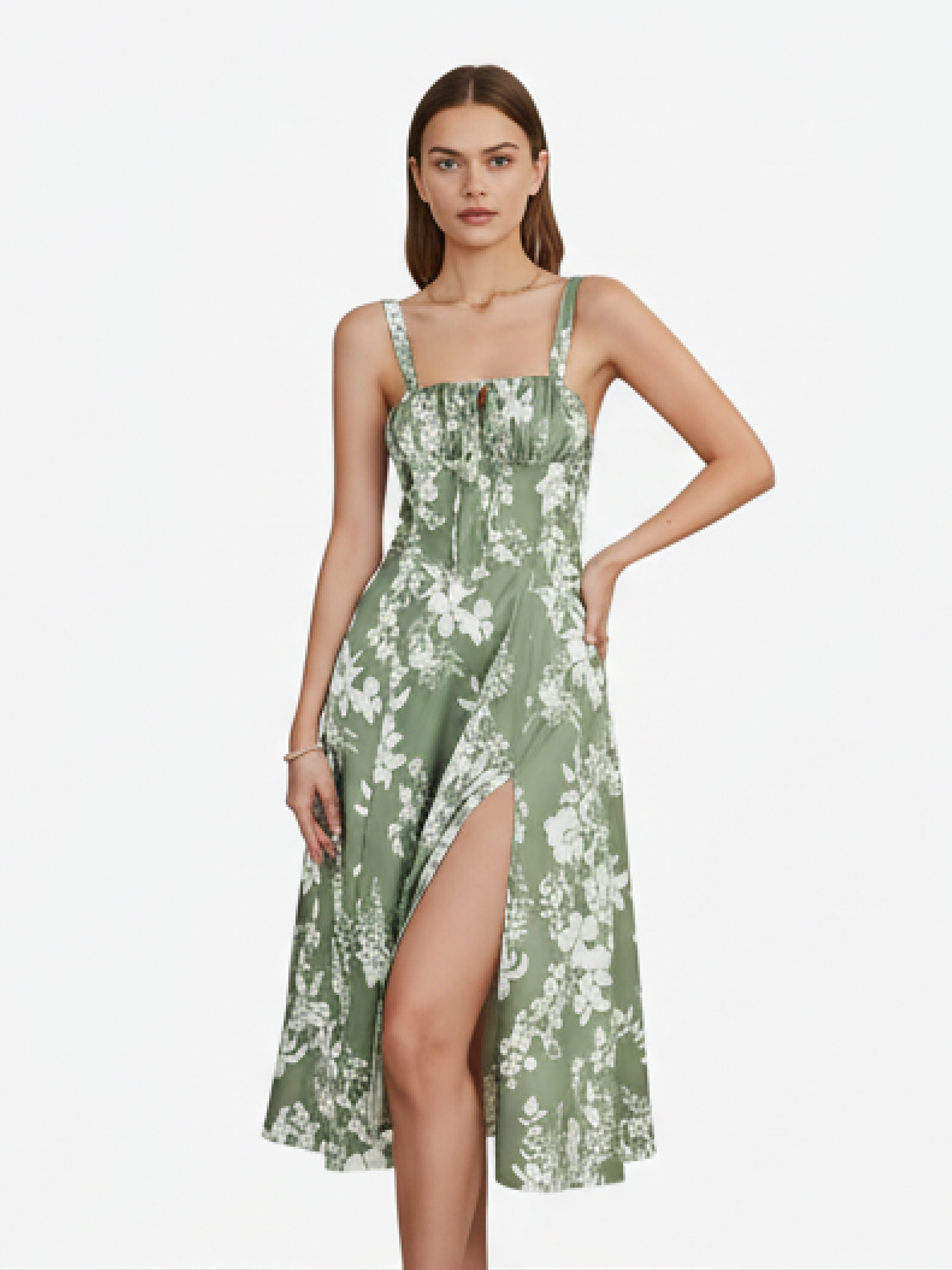 Lace-up Suspender Dress