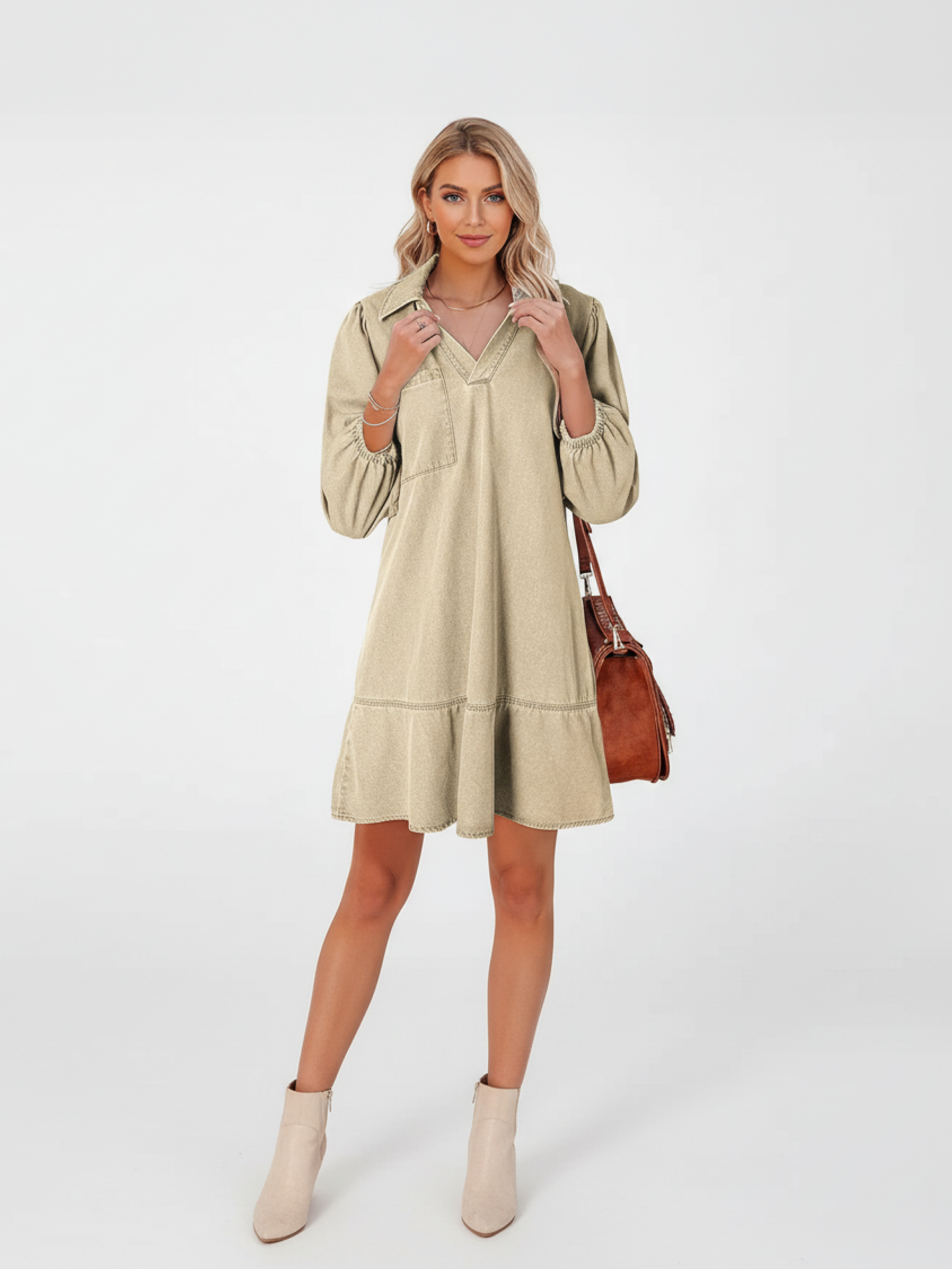 Denim Midi Skirt for Women