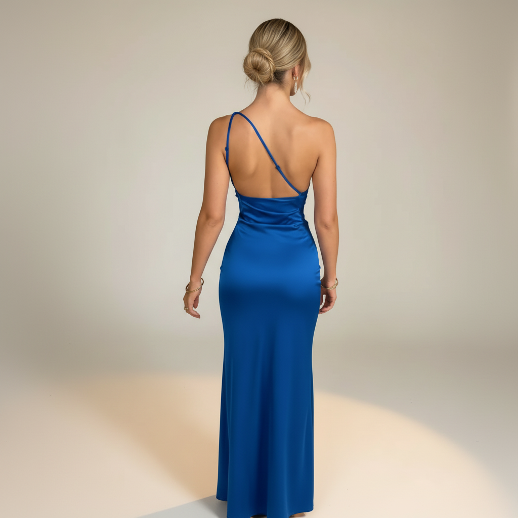 Starlight One-Shoulder Gown for Women - back view