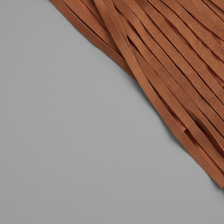Fringe Detail Mini Skirt- for women in -Brown Copperwood - 2