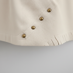 Fringe Detail Mini Skirt- for women in - White - 2