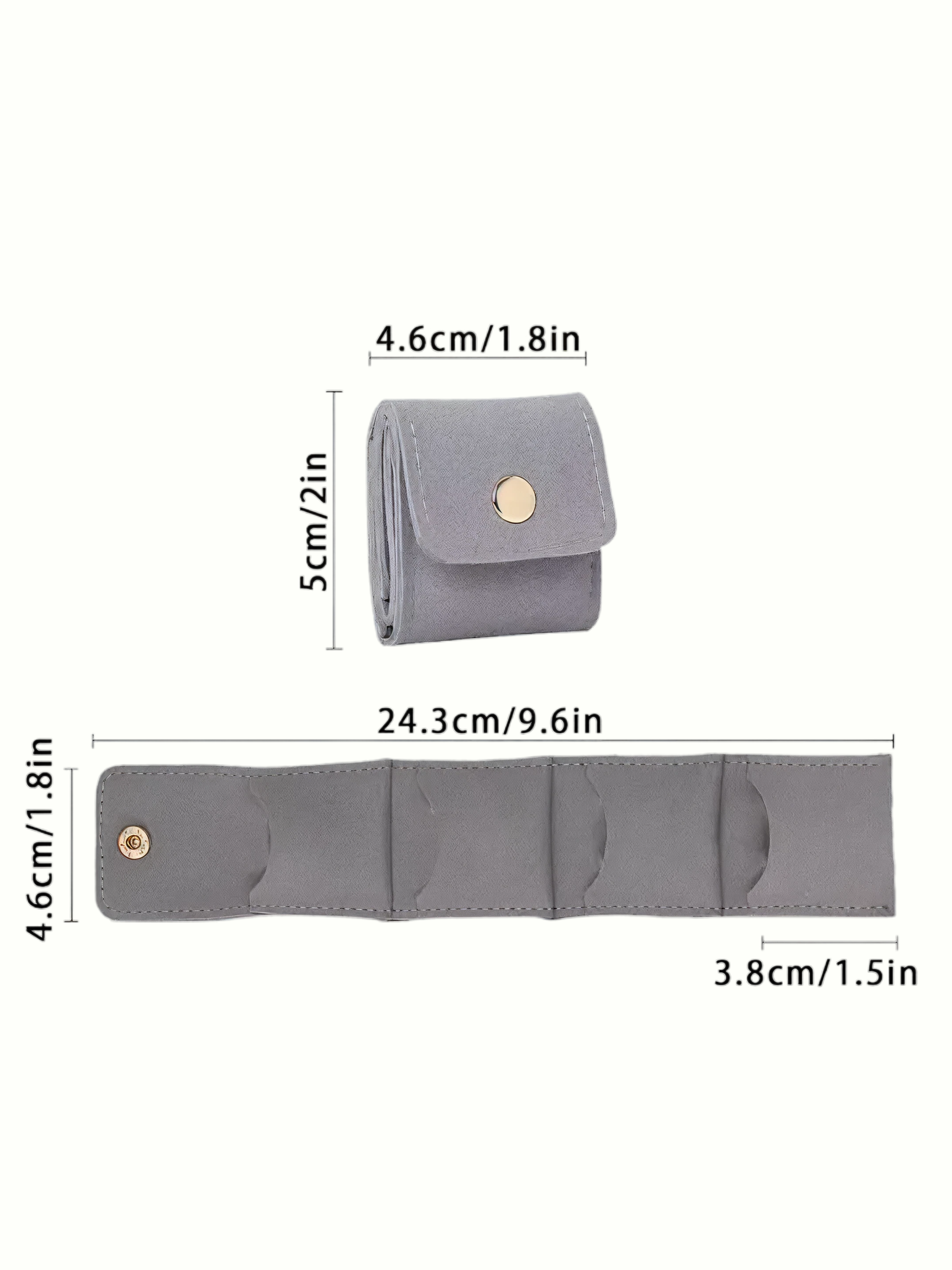 Gray Variant of Mini Jewelry Travel Purse 