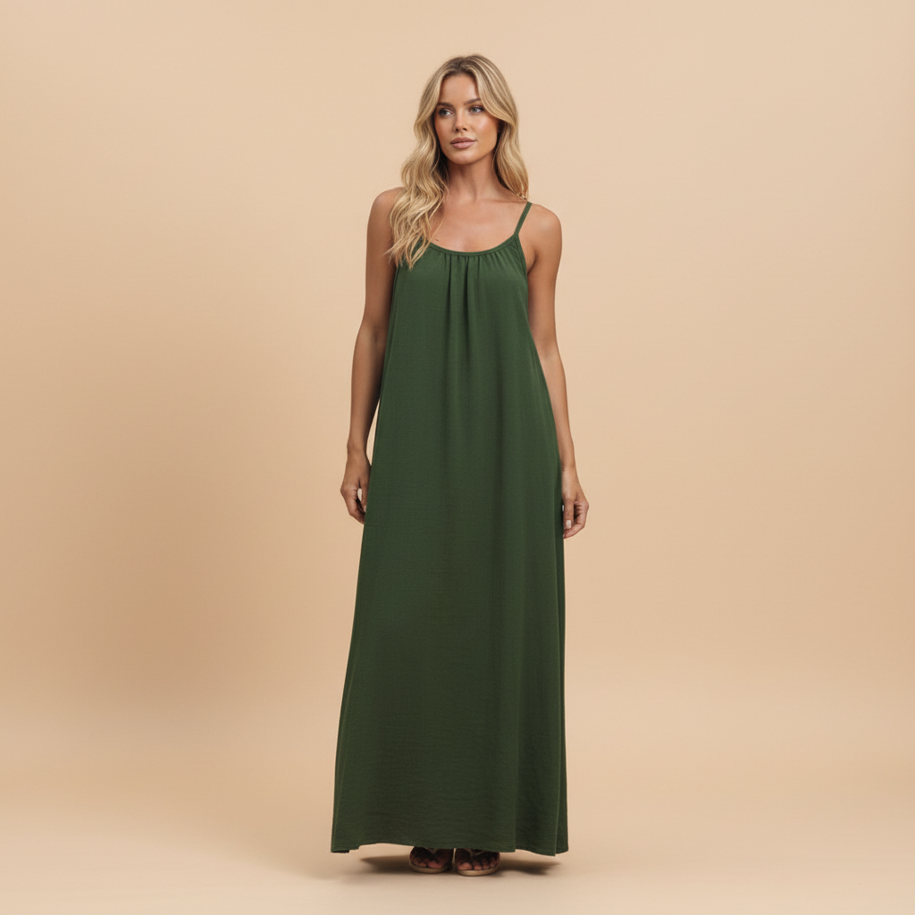 Loose Fit Spaghetti Strap Dress - side view