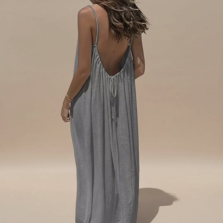 Loose Fit Spaghetti Strap Dress - close-up