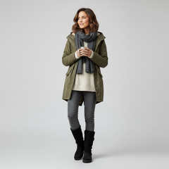 Knit Cuff Buckle Boot - styled look