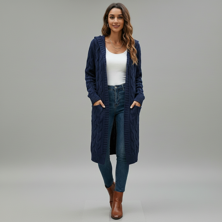 Knitted Long Cardigan Sweater - colour option